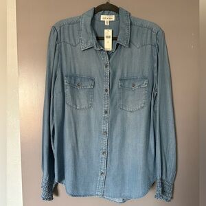 Anthropologie Cloth and Stone Chambray Blouse